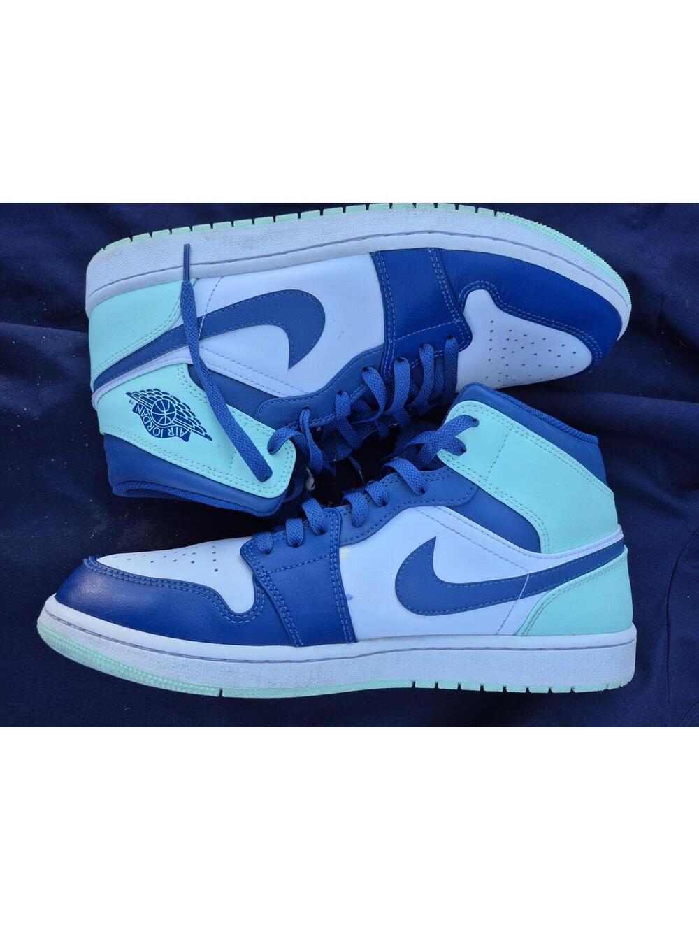 Air Jordan 1 AJ1  Mid Blue Mint Size 11.5 Mens Pre-Owned